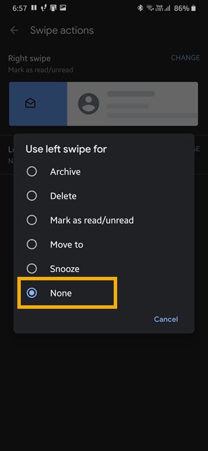 disable gmail swipe actions 311220